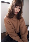 無造作控えめ重ためゆるウェーブ しっとり秋スタイル