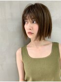 【mee.】ブチ　簡単パッツンボブ