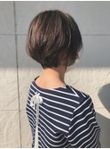 30代40代50代似合わせショートで 丸っこショートボブ◯