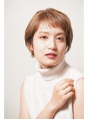 こだわりバングのショートボブスタイル