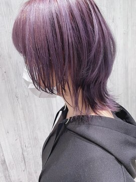 リアイス(Re:ICE) ミニウルフ/くすみブルー/流れるレイヤー/インナーハイライト