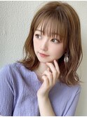 大人かわいい小顔フェザーバングモテ愛され30代/Silk-lei吉祥
