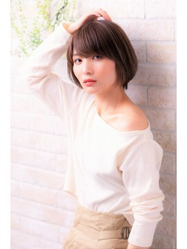 ソア 武蔵小杉(SOAR) デジタルパーマとくすみブルーのテラコッタミニウルフ小顔ボブ