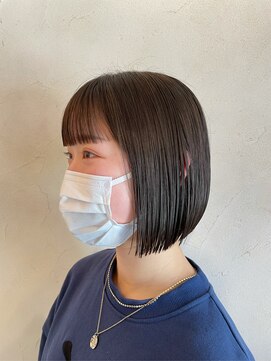 ベレッタ 楠葉店(veretta.) ぱつっとボブ☆   喜多朝也/30代/40代/50代/コロンとボブ/抜け感