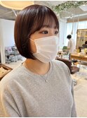 ミニマムボブ　ブラウンベージュ