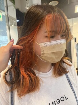 ヘアーアンドメイク ビス(HAIR&MAKE bis) インナー×オレンジカラー♪【多田 華歌】