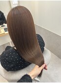 大人可愛い薄めバングくびれヘアヘルシースタイル☆髪質改善
