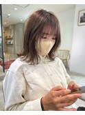 YOKE 外ハネ結べるボブ顔まわりレイヤーくびれヘアグレージュ