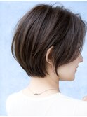 前髪なし大人ショートボブ30代40代50代 【AIN.表参道】川原大地