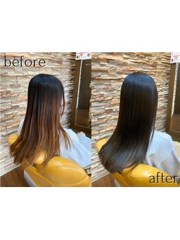 【船橋駅南口徒歩3分】扱いにくい広がり髪や潤いがないパサつき髪も、艶たっぷりのまとまる髪にチェンジ！