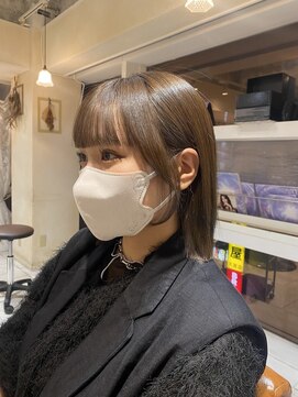 ラボヌールヘアーリアン 川越店(La Bonheur hair Lien) オリーブベージュ/ボブ