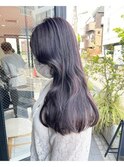 【mami】大人ゆるふわラベンダーグレーブリーチなしダブルカラー