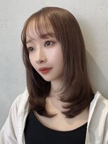 ノイ(noi) 顔周りレイヤーカットくびれヘアミルクティーベージュカラー