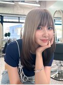 レイヤーカット×逆グラデーション/ホワイト/