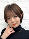刈り上げボブ　姫カットレイヤー　ブルーカラー