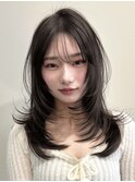 韓国風/レイヤー/小顔/前髪カット/髪質改善/ハッシュカット