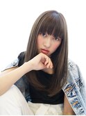 透け感アッシュグレー×ナチュラルストレート【Liss】