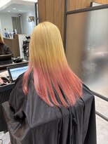 ヌル いわき(neul)&nbsp;neul/いわき/ダブルカラー/バレイヤージュ/ハイトーン/エクステ