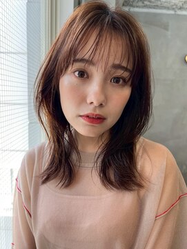 ロア ヘアーコーディネート 三条烏丸店(LoRE hair coordinate) ショートボブくびれヘアアプリコットオレンジタッセルボブ