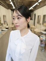 シアー(siar) 顔まわりカット 毛流れ 一つ結び 髪質改善