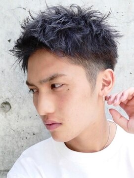 テン 心斎橋(tenn.) 心斎橋スパイキーショートアップバングツーブロック短髪30代40代