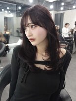 ラベル 渋谷(LAVEL)&nbsp;ワンホンレイヤー×ブリーチなしワインレッド