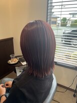 ネオ(NEO) 艶感カシスブラウン×切りっぱなしロブ