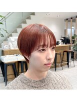 ユニークバイケンジ 町田(unique KENJE) ツヤ感束感マッシュショート×オレンジブラウン K11