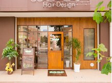 ループヘアーデザイン 谷塚店(ROOP Hair Design)の雰囲気（お店の入口。谷塚駅東口徒歩1分の好立地！駐車場も２台完備。）