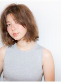 NORA【ERI】小顔前髪くせ毛風ふわデジタルパーマワンカールロブ