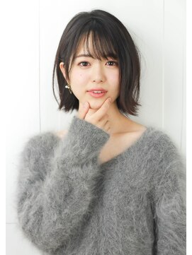 ルエ(rue) 【rue京都】ヘルシーレイヤージグザグバング ミニマムボブ