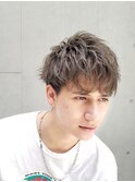 マッシュコンマヘアツーブロックツイストスパイラルパーマ