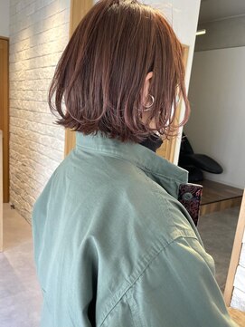 ニア 清澄白河(nir) 〈清澄白河 半個室〉切りっぱなしボブ/ピンクベージュ