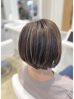 ヘアーデェカラー(hair de KOLOR)&nbsp;【つくば】白髪ぼかしハイライト×ミルクティーベージュ30代40代