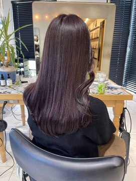 ヘアサロン ガリカ 表参道(hair salon Gallica) 大人かわいいラベンダーグレーブリーチなしダブルカラー