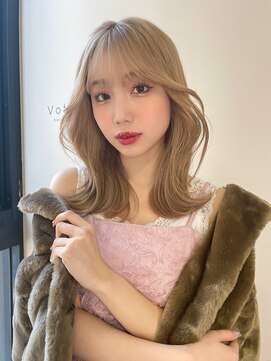 ボタン シブヤ(VOTAN SHIBUYA) 顔まわりカット/くびれヘア/韓国ヘア/前髪/ブリーチあり