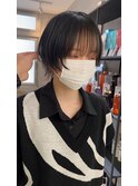 黒髪/グレーベージュ/レイヤーロング/前髪パーマ[鹿児島駅]