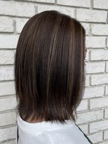 オーガニックエコ 川越(organic+eco)&nbsp;大人かっこいいハイライト×外ハネボブ×ベージュ