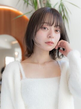 オースティン 流山おおたかの森(AUSTIN) 大人かわいい前髪セシルカットココアブラウンフリンジウェーブ