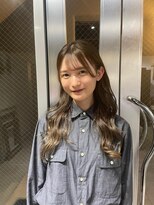 フルバングレッドブラウン似合わせカットカルマパーマ