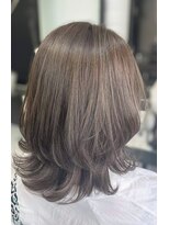 ヘアースタジオ ジェイワン(hair studio J ONE)&nbsp;20代30代40代50代ひし形ボブネオウルフCカール外ハネグレージュ