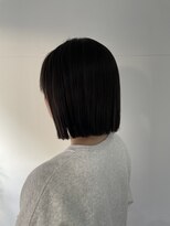 2195ヘアー 世田谷代田(2195hair)&nbsp;地毛風カラー/切りっぱなしボブ/ブルーカラー/縮毛矯正/髪質改善