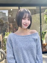 黒髪/ボブウルフ/ネビージュ/小顔/ワンレン