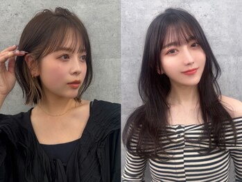 シンシア 新宿(CYNTHIA)の写真/印象を大きく左右する顔周り・前髪カット！ミリ単位のこだわりで、上品な韓国風・外国人風スタイルに◎