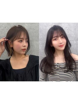 印象を大きく左右する顔周り・前髪カット！ミリ単位のこだわりで、上品な韓国風・外国人風スタイルに◎
