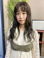 フェンヘアーアイス 中目黒(Fen.hair ici)&nbsp;20代30代大人可愛いロングウルフくせ毛風パーマイルミナカラー