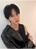 メンズハイライトレイヤーカットグレージュベージュショート