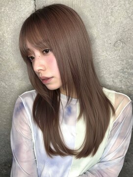 リークフー(Ree cu fuu) 小顔秋冬カットふんわりレイヤー大人可愛いナチュラルベージュ