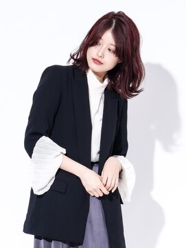 デイジー インデックスヘア 大島店(DAISY index hair) 大人のウルフレイヤー×セミロング ココアブラウン￥12900大島