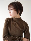 ミニマムショート/大人ショート/ミセス/顔まわり/暗髪/ショート